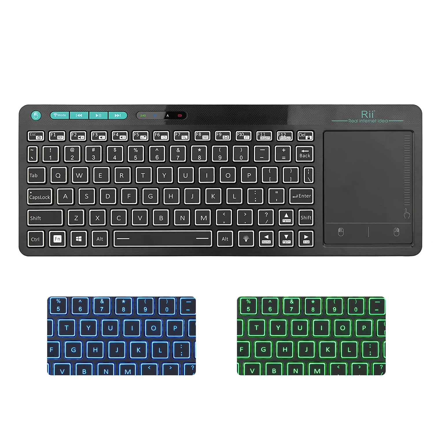 Rii K18Plus/K18S 2.4G Wireless Keyboard with Touchpad Mouse Num...