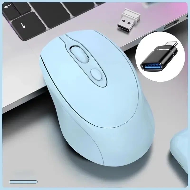 Rechargeable Wireless Mouse Dual Modes Bluetooth-compatible 2.4G USB Silent Ergonomic Mice For Laptop Pad Tablet Macbook Mause